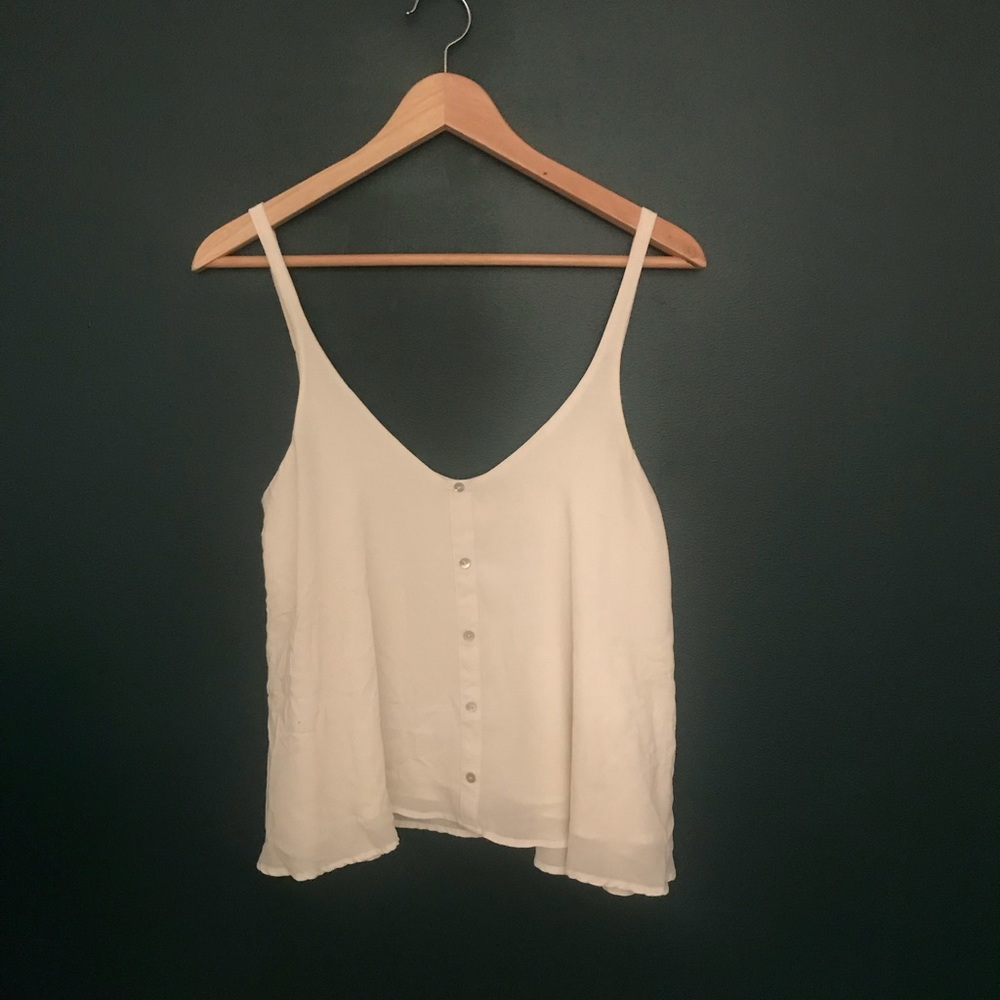 Flow-y white cropped tank
